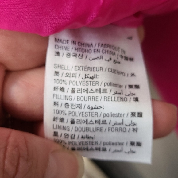 Bar III Pink Cropped Puffer Jacket size L - Picture 8 of 8